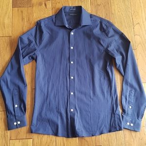 Tommy Hilfiger Men's Slim Fit Navy Dress Shirt